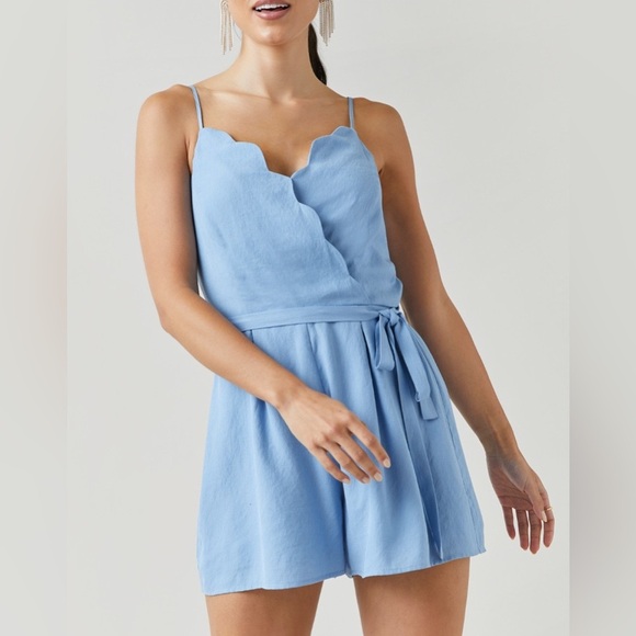 NWT Mi Ami Light Blue Romper Size L - Picture 1 of 9